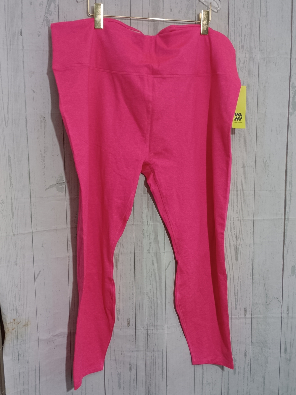 All In Motion Womens Hot Pink Stretch Leggings Sz 3X NWT